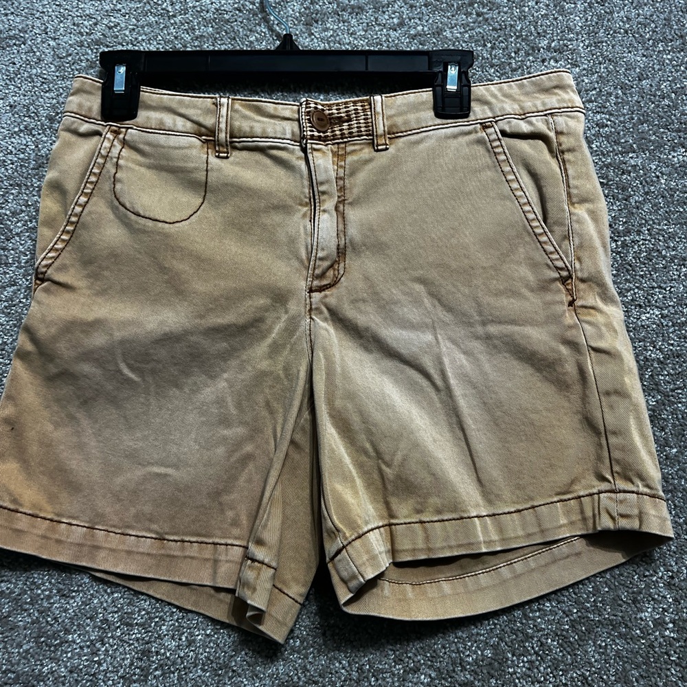 Chino By Anthropology Woman’s Relaxed Fit Khaki Chino Shorts Size 27